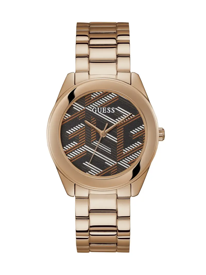 GUESS Orologio analogico 'CUBED'  oro / nero