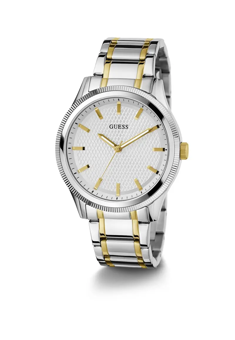 GUESS Orologio analogico ' DEX ' oro / argento / bianco miniatura 3