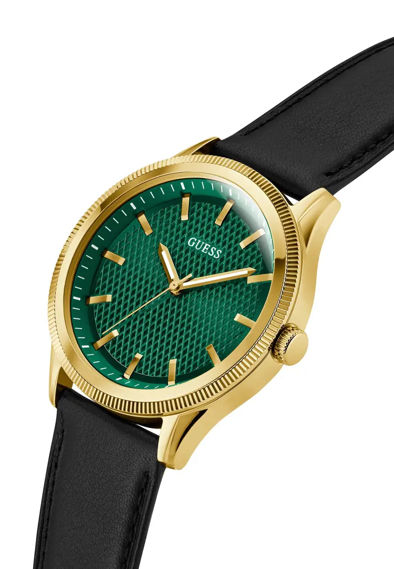 GUESS Orologio analogico 'Dex' oro / nero miniatura 3