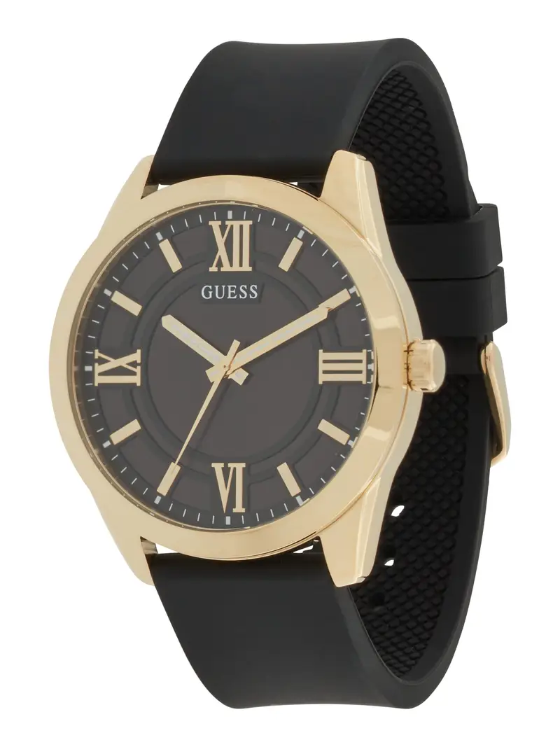 GUESS Orologio analogico 'ELLIOT'  oro / nero