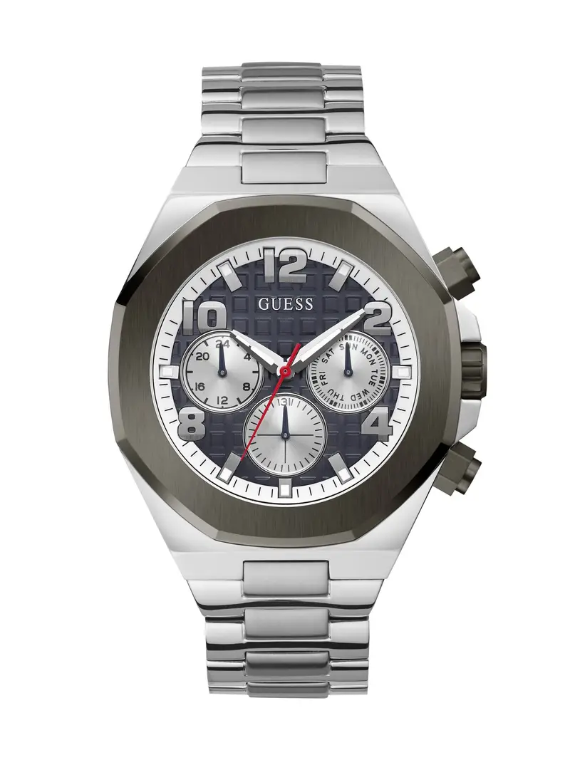 GUESS Orologio analogico ' EMPIRE ' navy / grigio / argento