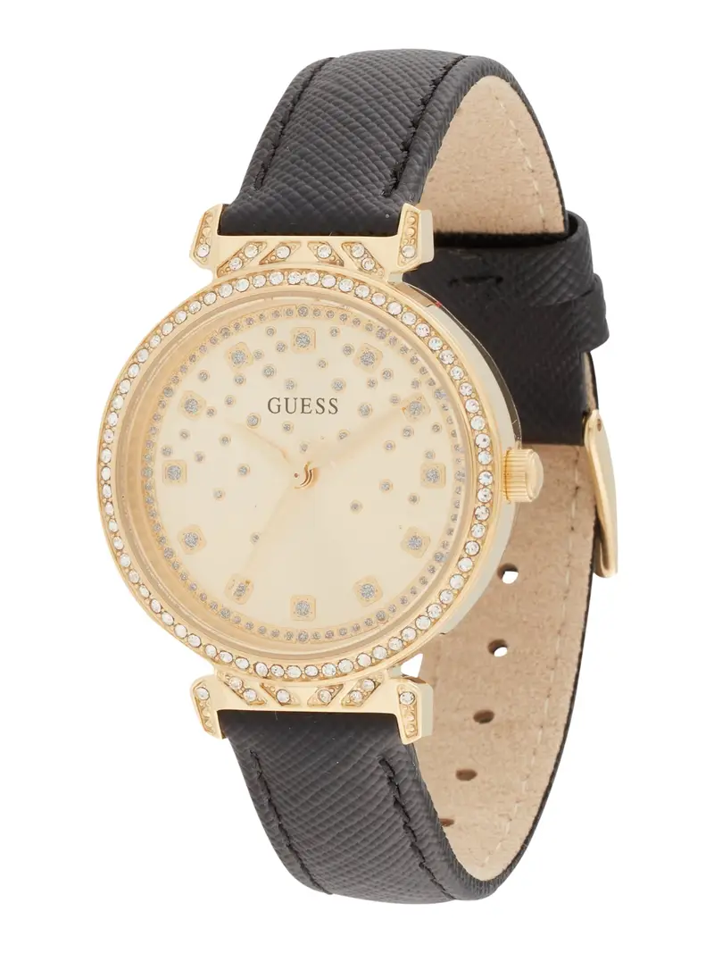 GUESS Orologio analogico 'Enchantment'  oro / nero / trasparente