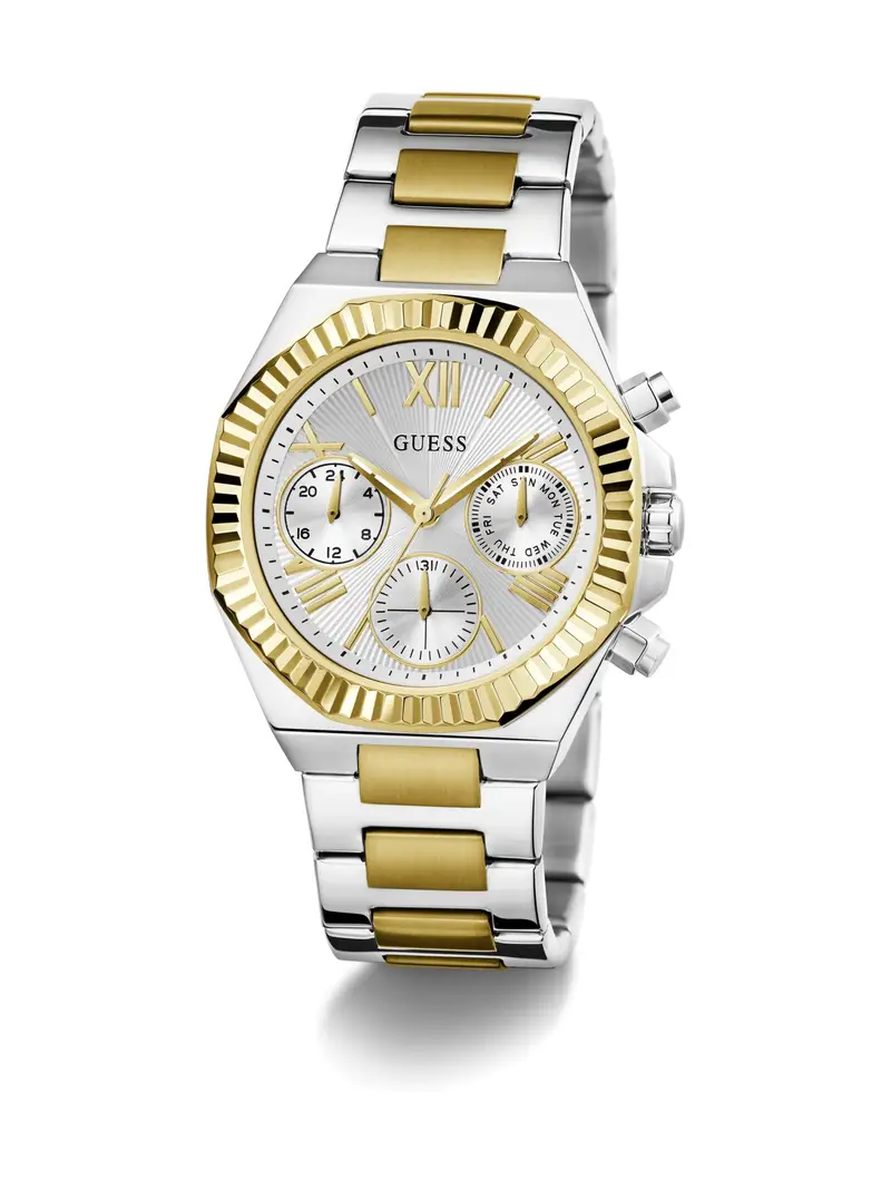 GUESS Orologio analogico 'EQUALITY'  oro / argento