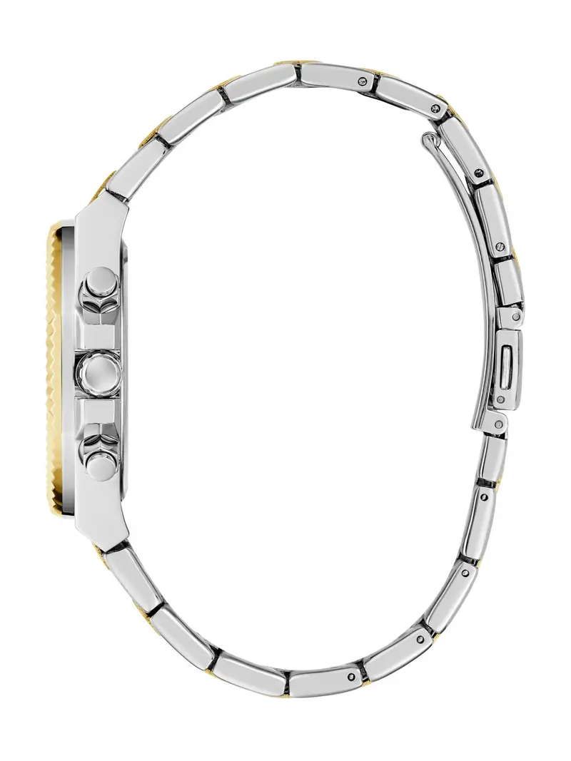 GUESS Orologio analogico 'EQUALITY' oro / argento miniatura 2