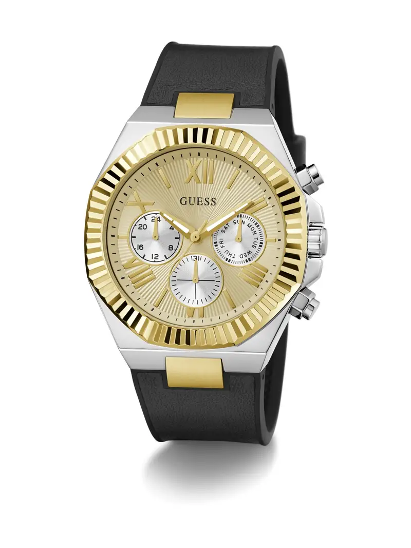 GUESS Orologio analogico ' EQUITY ' oro / nero / argento miniatura 3