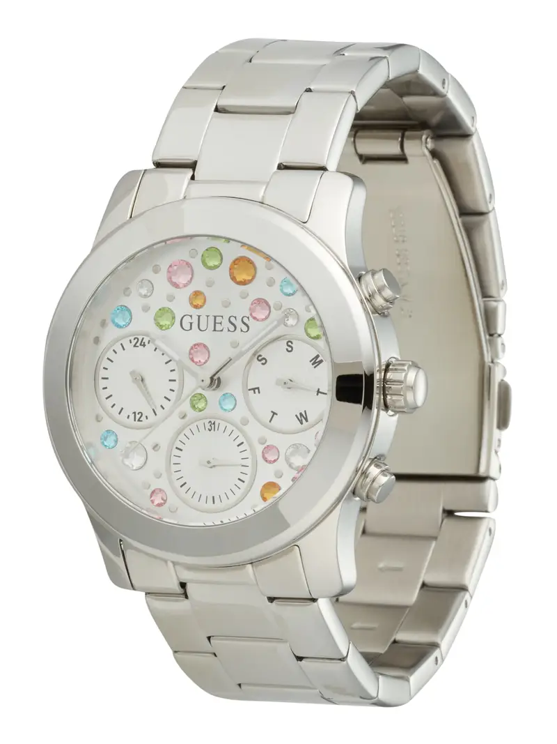 GUESS Orologio analogico 'FANTASIA'  turchese / arancione / argento / trasparente