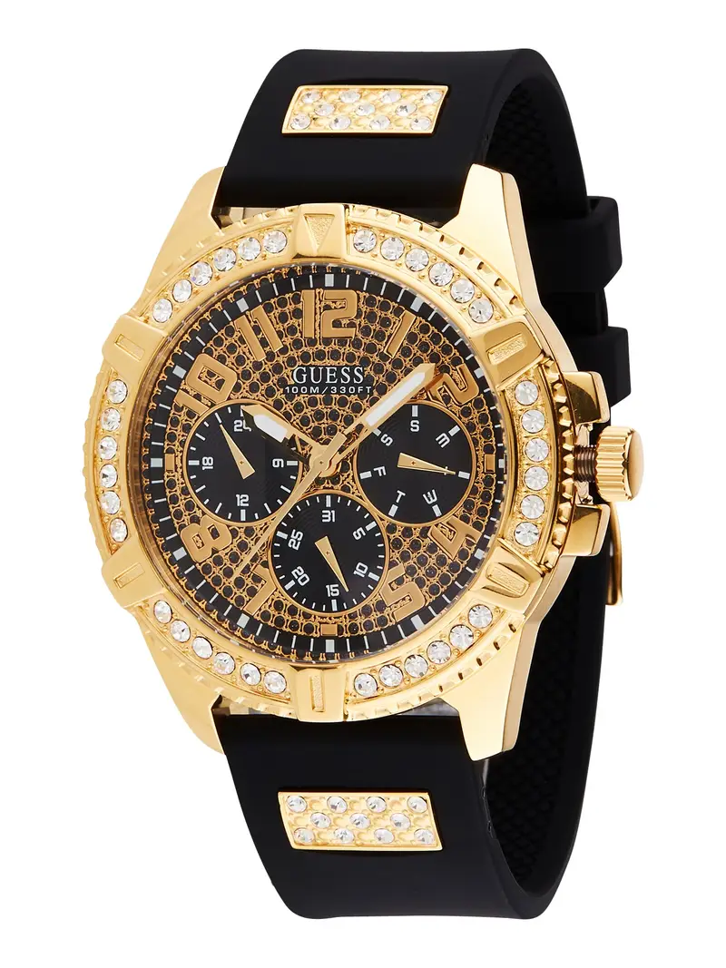 GUESS Orologio analogico 'Frontier' oro / nero miniatura 3