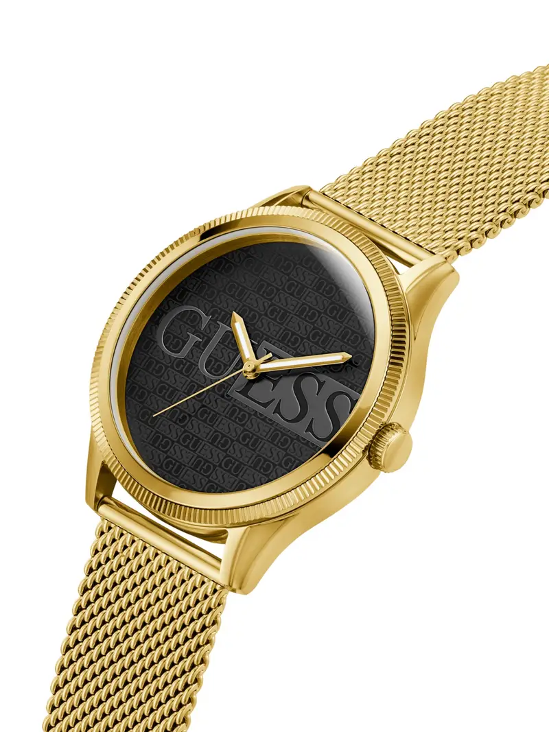 GUESS Orologio analogico 'GD REPUTATION' oro / nero miniatura 3