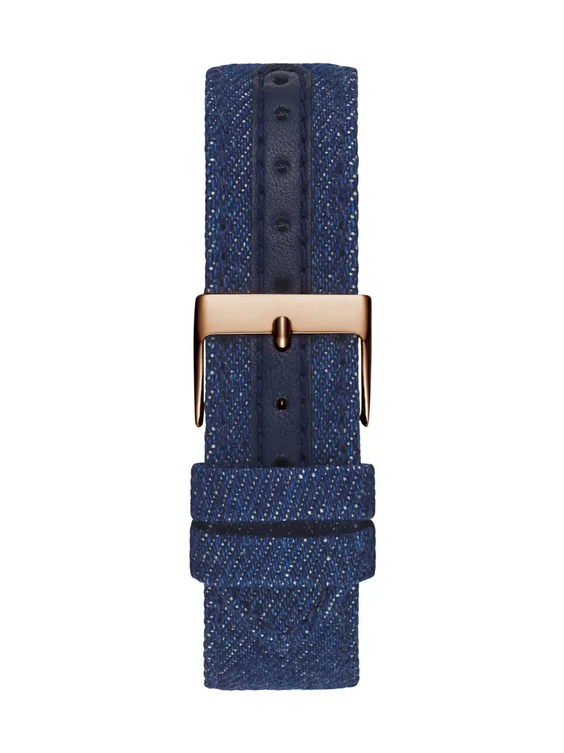 GUESS Orologio analogico 'Glaze' blu / oro miniatura 3
