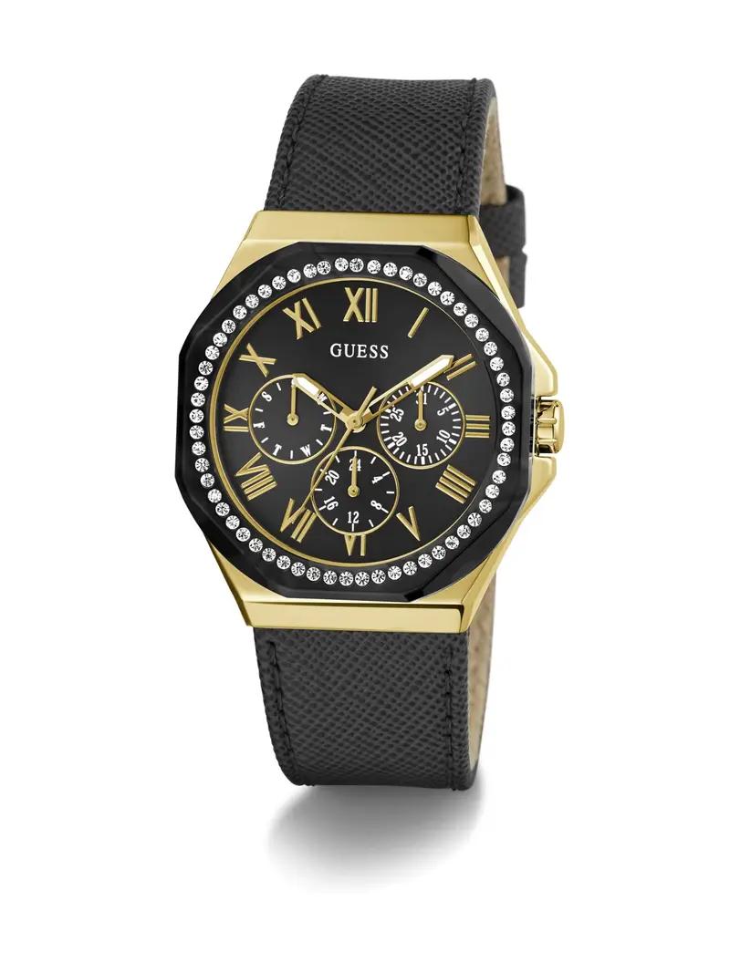 GUESS Orologio analogico ' GLAZE ' oro / nero miniatura 3