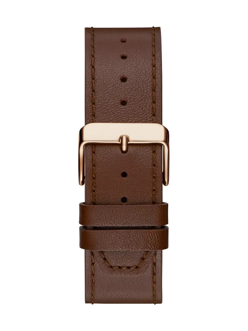 GUESS Orologio analogico 'GREYSON' marrone / oro miniatura 2