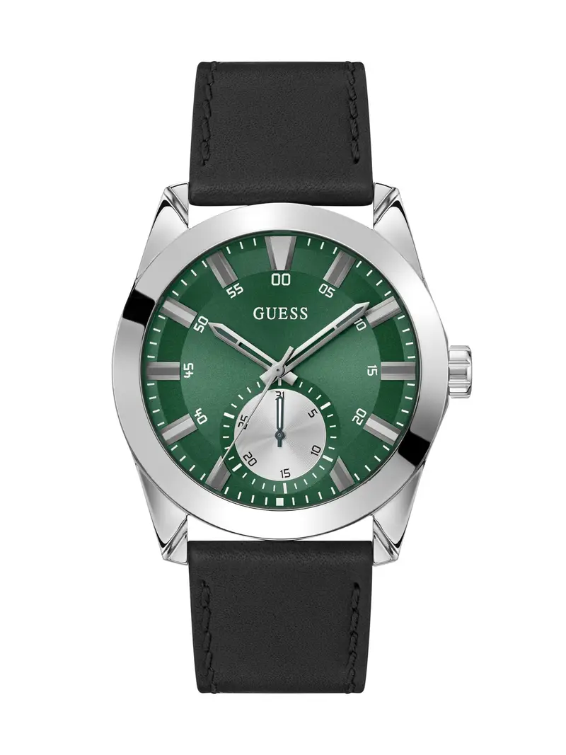 GUESS Orologio analogico 'GREYSON'  verde / nero / argento