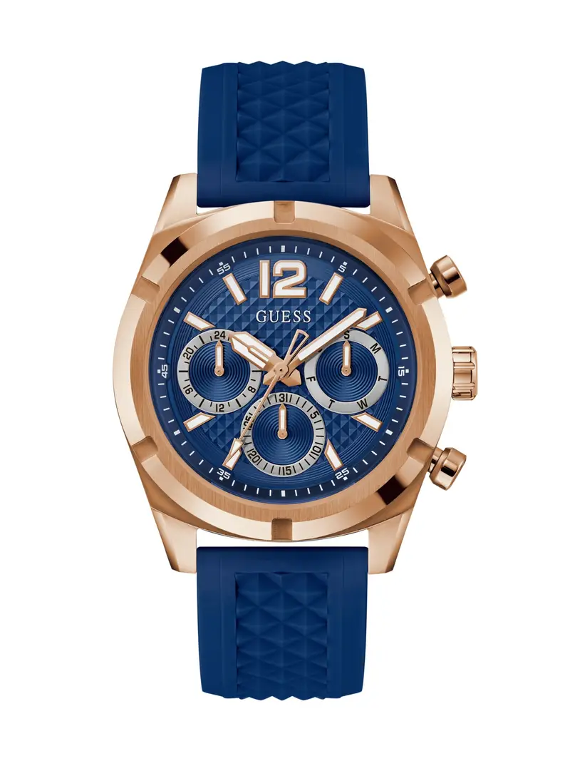 GUESS Orologio analogico 'GS Resistance'  blu scuro / oro rosé