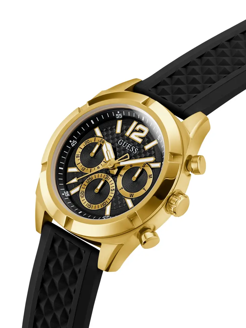 GUESS Orologio analogico 'GS Resistance' oro / nero miniatura 3