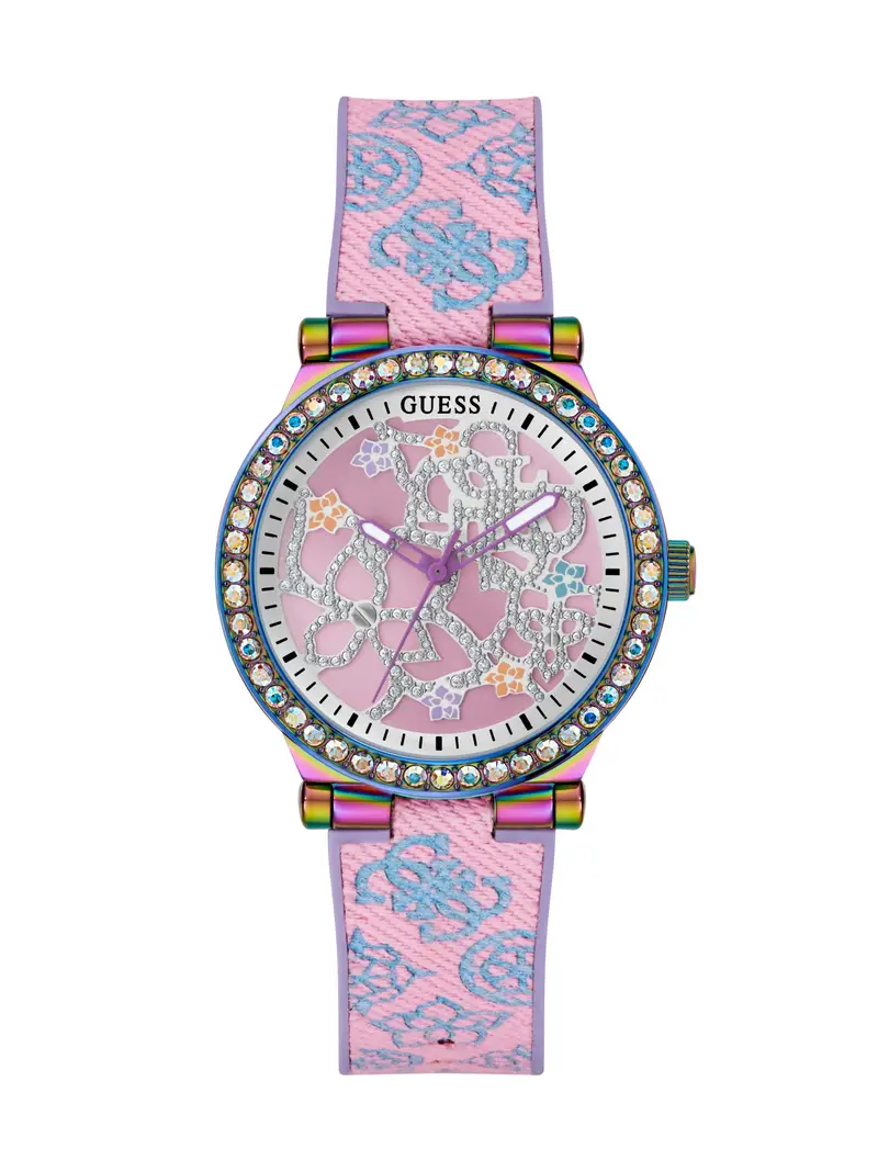 GUESS Orologio analogico 'GT LOTUS' blu sfumato / rosa