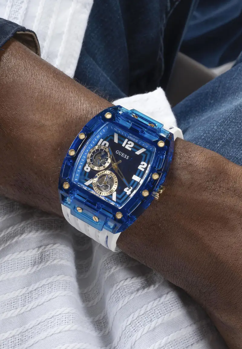 GUESS Orologio analogico 'GT PHOENIX' blu / oro / bianco miniatura 2