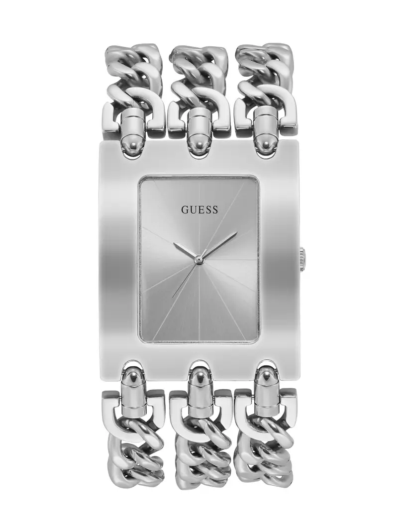 GUESS Orologio analogico 'HEAVY METAL'  argento