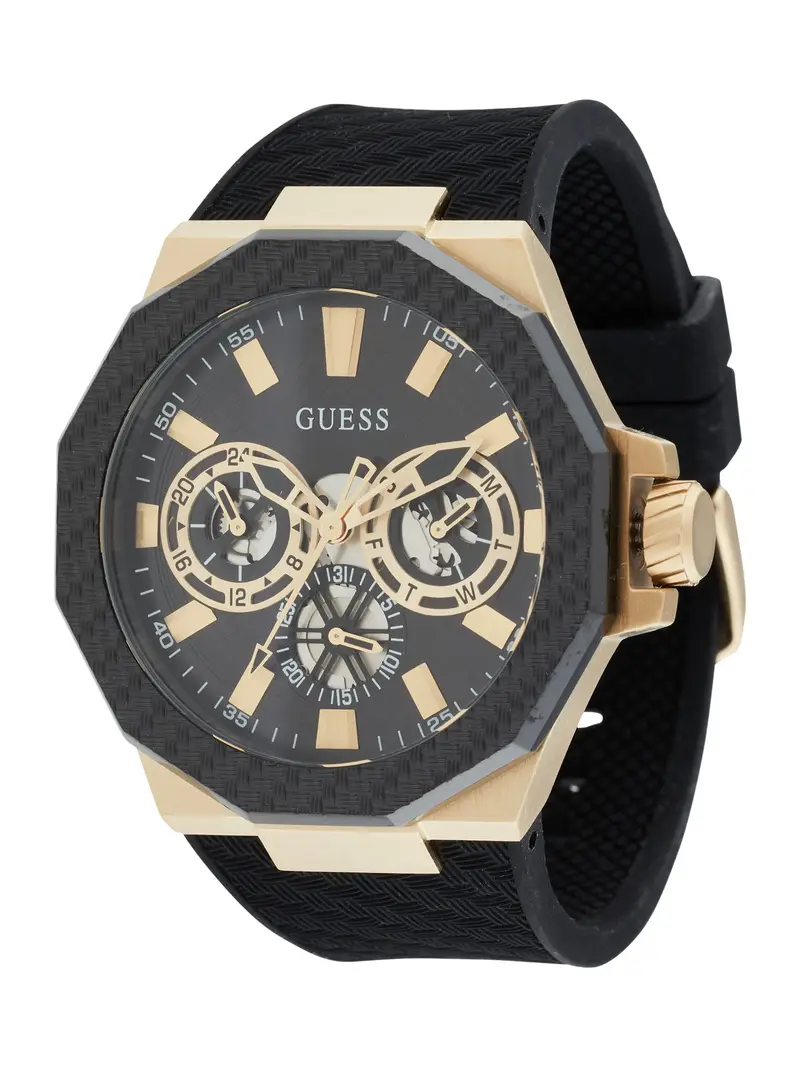 GUESS Orologio analogico 'Indy'  oro / nero