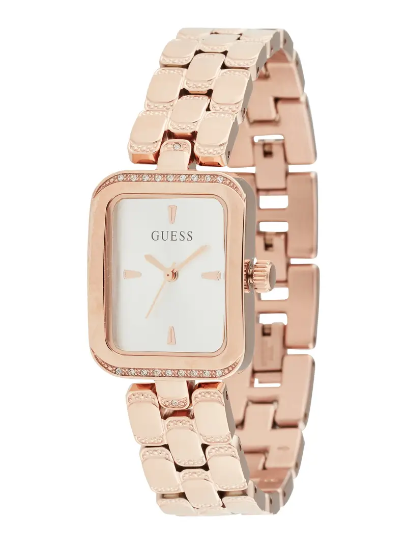 GUESS Orologio analogico 'Isla' oro rosé / trasparente / offwhite