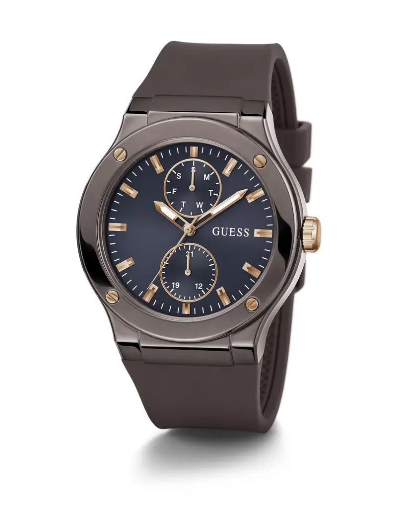 Guess Orologio analogico Uomo navy e marrone