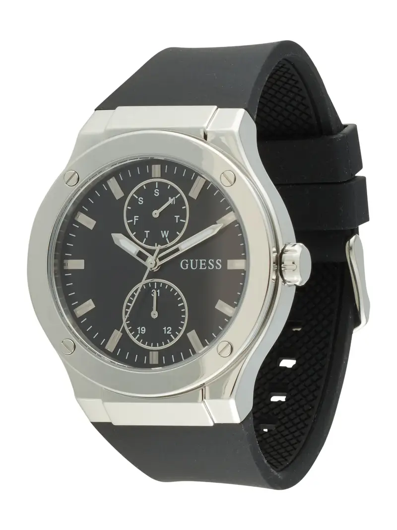GUESS Orologio analogico 'JET' nero / argento