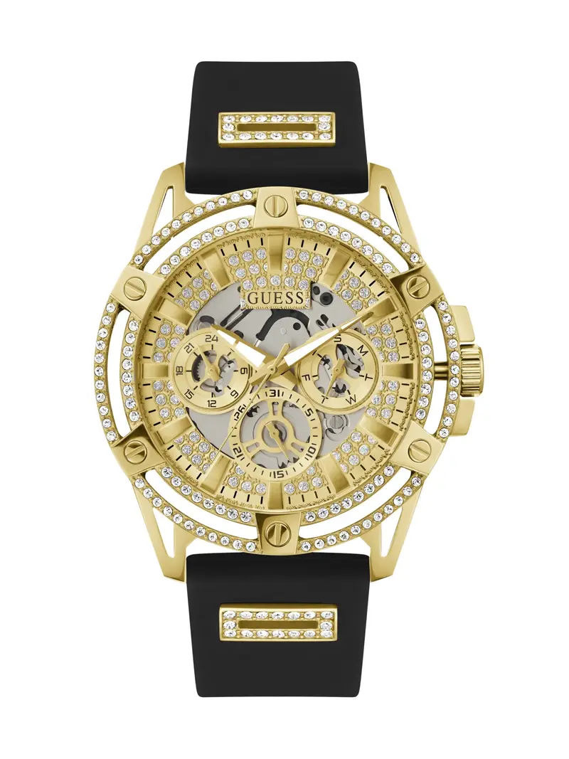 GUESS Orologio analogico 'KING'  nero