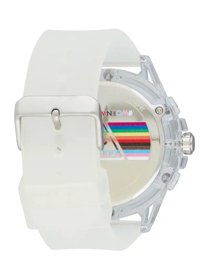 Orologio analogico 'KING' rosso / nero / trasparente / bianco miniatura 2