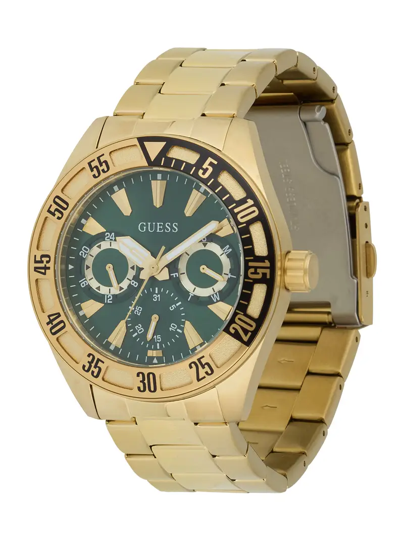 Orologio analogico 'LETTERMAN' oro / verde