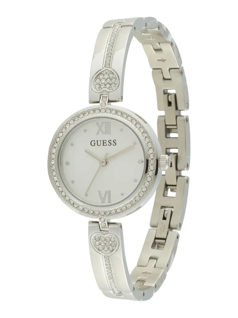 GUESS Orologio analogico 'Lovey'  argento / trasparente