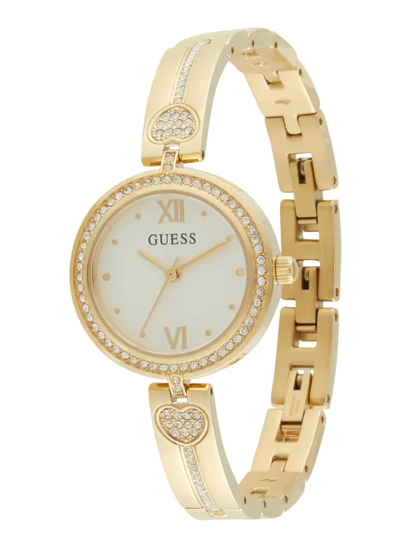 GUESS Orologio analogico 'Lovey'  oro / trasparente