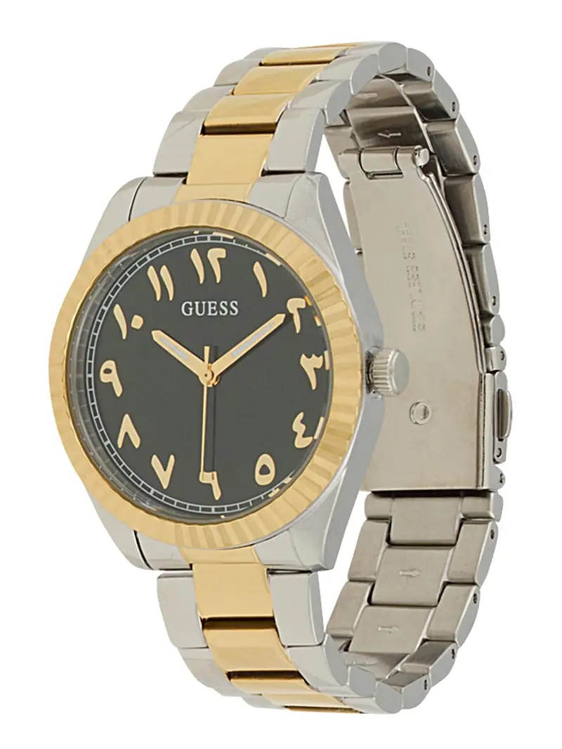 GUESS Orologio analogico 'Luna' oro / nero / argento