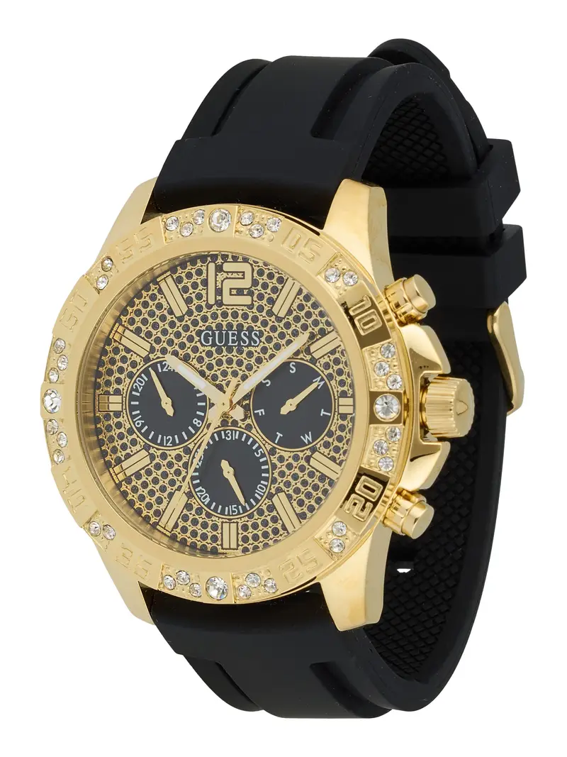 GUESS Orologio analogico 'MAJESTIC' oro / nero