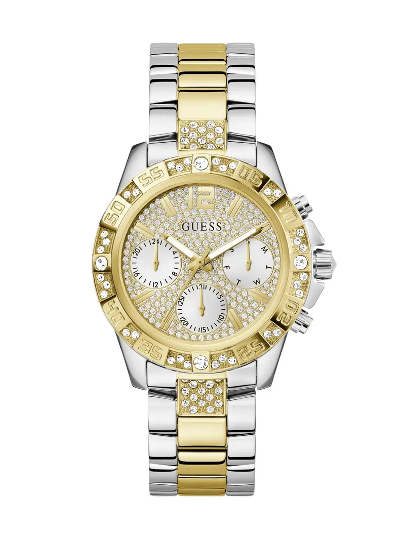 GUESS Orologio analogico ' MAJESTY '  oro / argento / trasparente