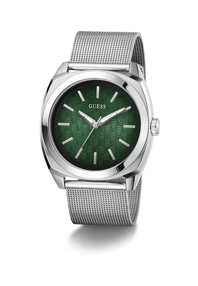 Orologio analogico 'MARSHALL' verde scuro / argento