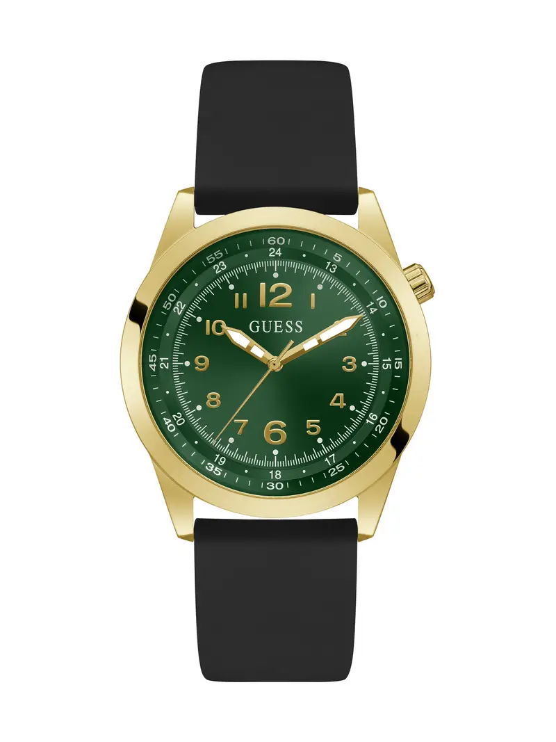 GUESS Orologio analogico 'MAX'  oro / verde / nero