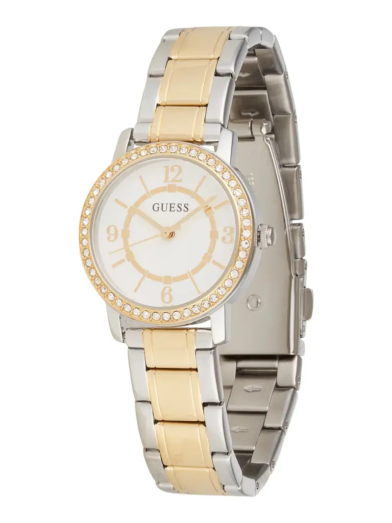 GUESS Orologio analogico 'Melody' oro / argento / bianco