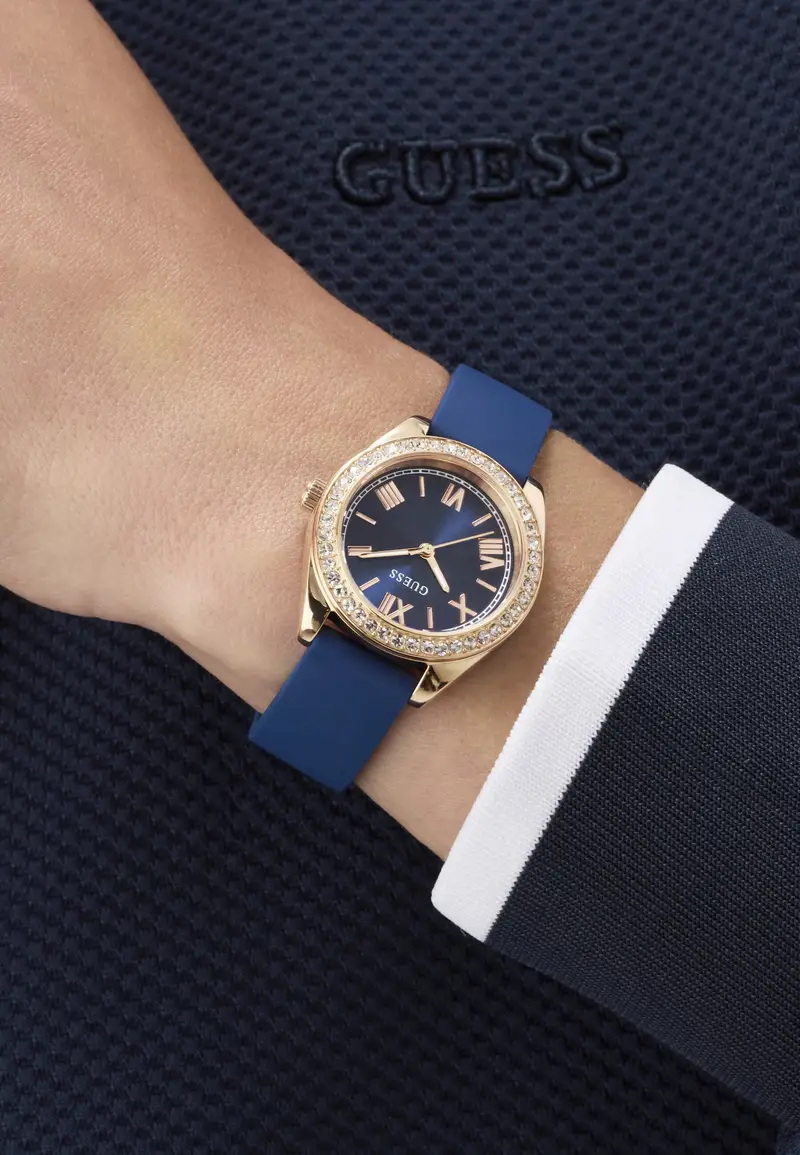 Orologio analogico MINI LUNA blu / oro miniatura 3