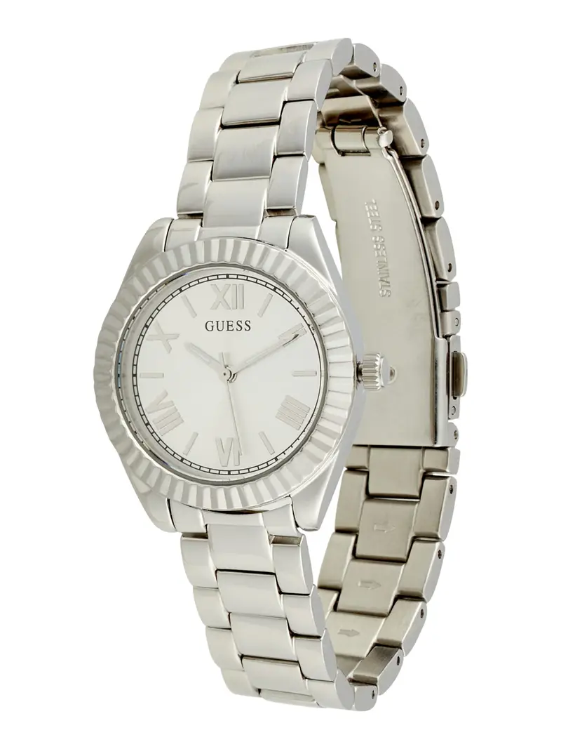 GUESS Orologio analogico 'Mini Luna'  nero / argento / bianco naturale