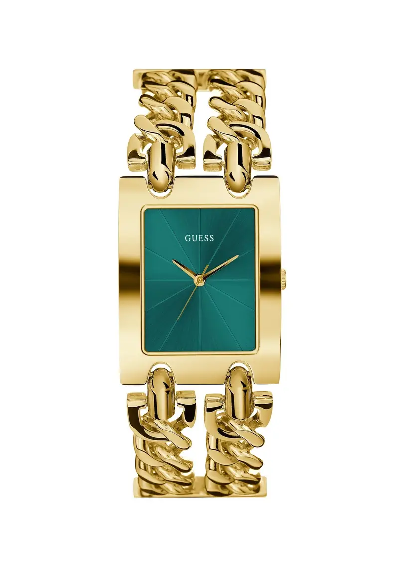GUESS Orologio analogico 'Mod Heavy Metal'  oro / smeraldo