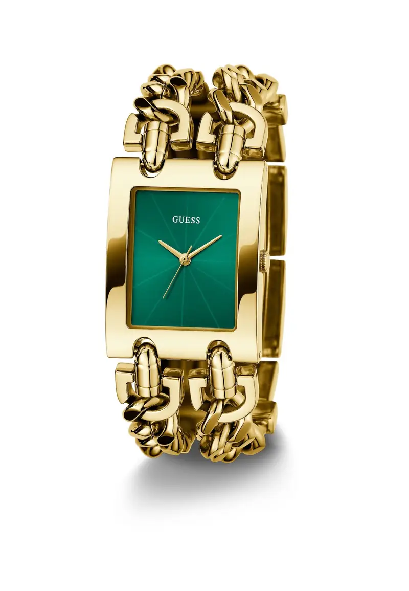 GUESS Orologio analogico 'Mod Heavy Metal' oro / smeraldo miniatura 2