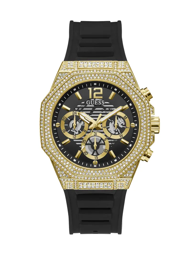 GUESS Orologio analogico 'MOMENTUM' oro / nero