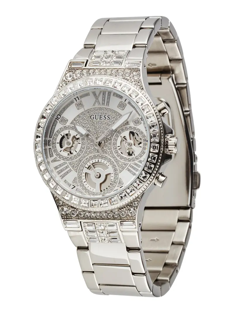 GUESS Orologio analogico 'Moonlight' argento / trasparente