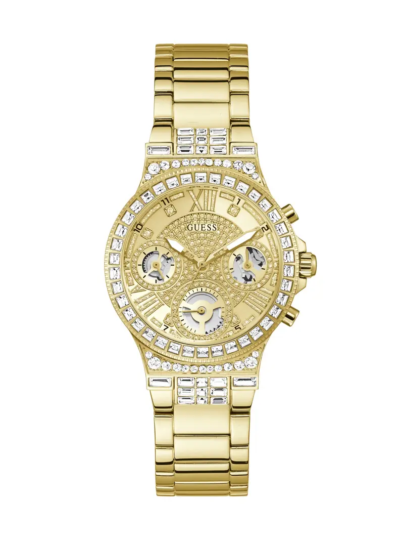 GUESS Orologio analogico 'Moonlight'  oro / trasparente
