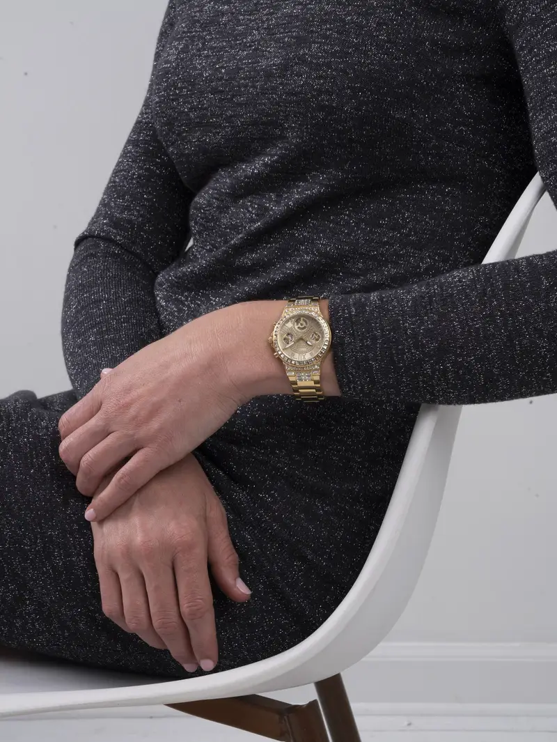 GUESS Orologio analogico 'Moonlight' oro / trasparente miniatura 2