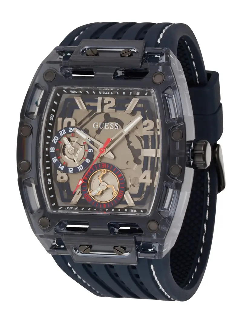 GUESS Orologio analogico  navy / oro