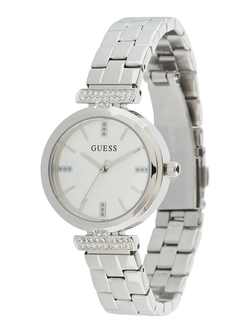 GUESS Orologio analogico  nero / argento / bianco