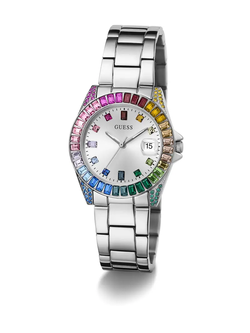 GUESS Orologio analogico 'Opaline' blu / verde / fucsia / argento miniatura 3