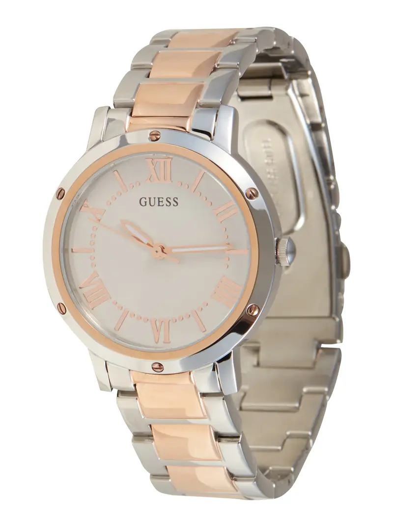 GUESS Orologio analogico oro / argento / bianco