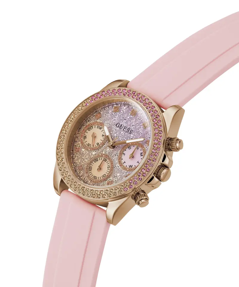 GUESS Orologio analogico oro / lilla / rosa miniatura 3