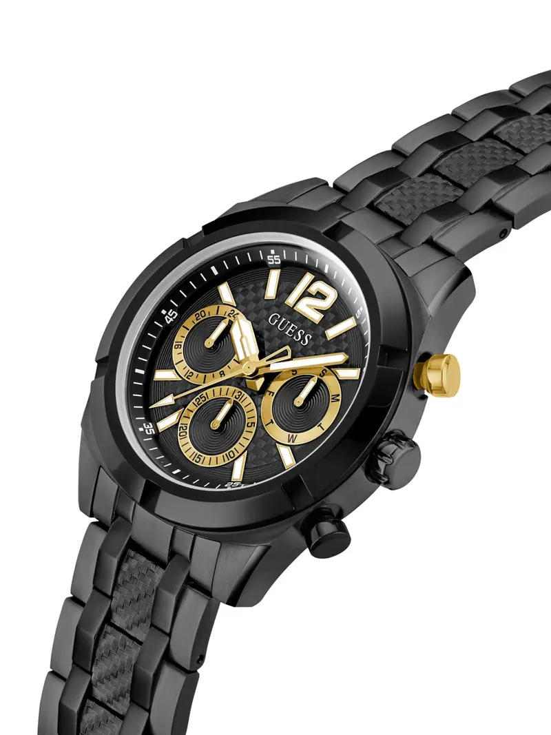 GUESS Orologio analogico oro / nero miniatura 3